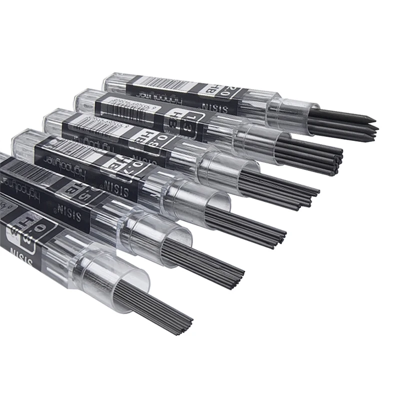 Lápiz automático de Metal con cubierta protectora, 0,3, 0,5, 0,7, 0,9, 2,0mm, núcleo de plomo HB, bocetos, pintura, escritura, suministros de