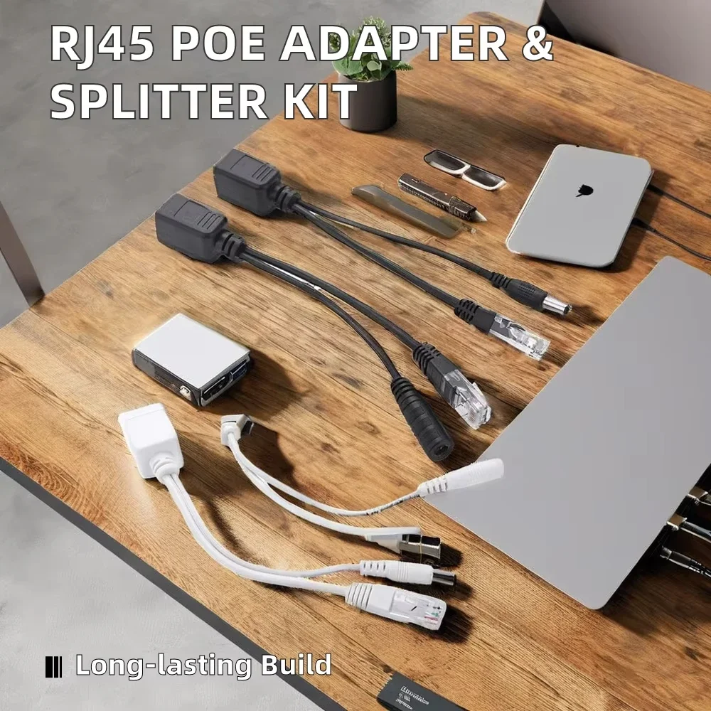 

12 24 48 Volt POE Adapter Cable Passive Injector Splitter Power Supply Module for IP Camera CCTV Surveillance Camera