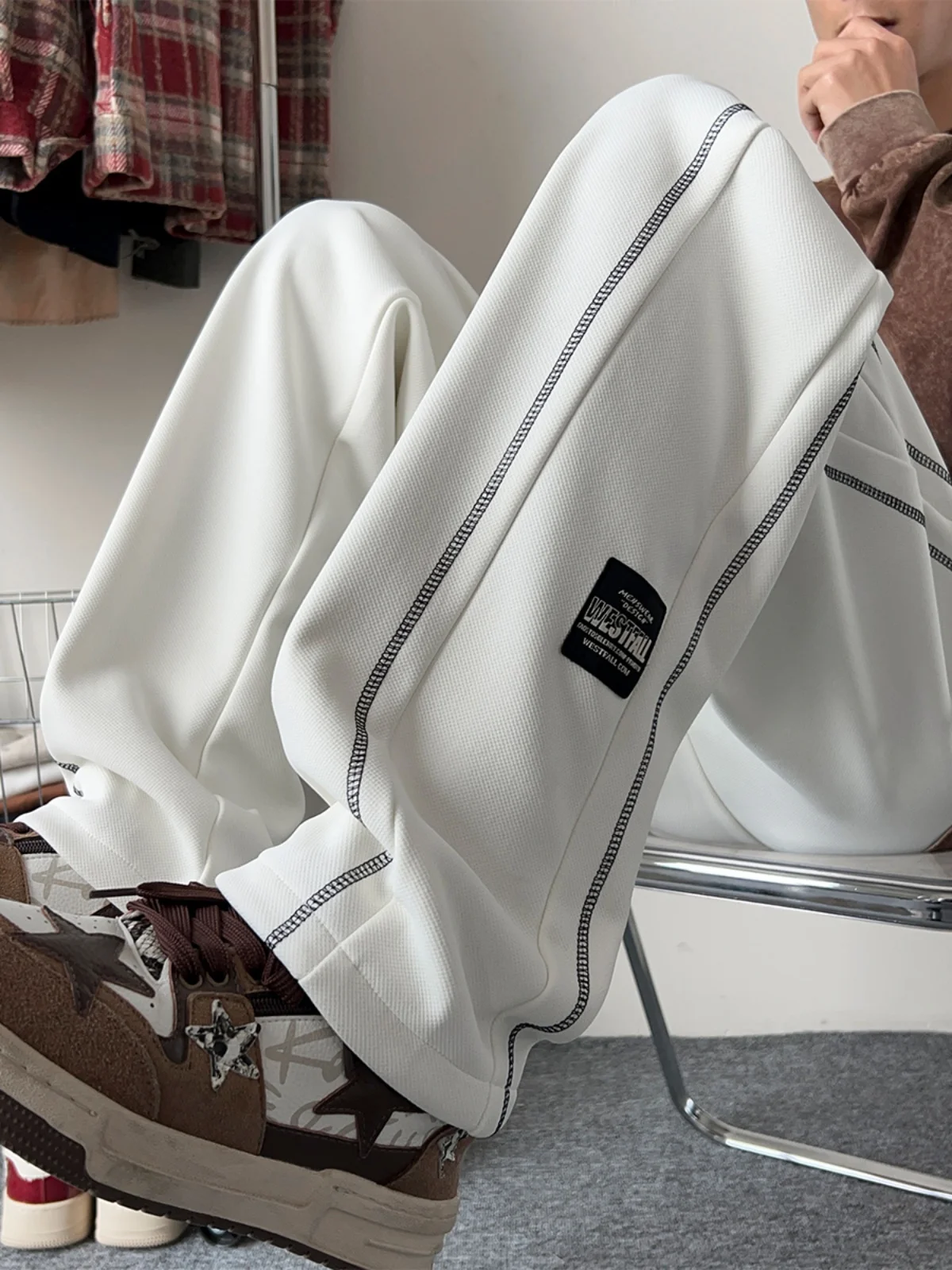 

Мужские повседневные брюки прямого кроя премиум-класса, весна 2024, свободный крой, удобные спортивные брюки, модные, трендовые, брендовые