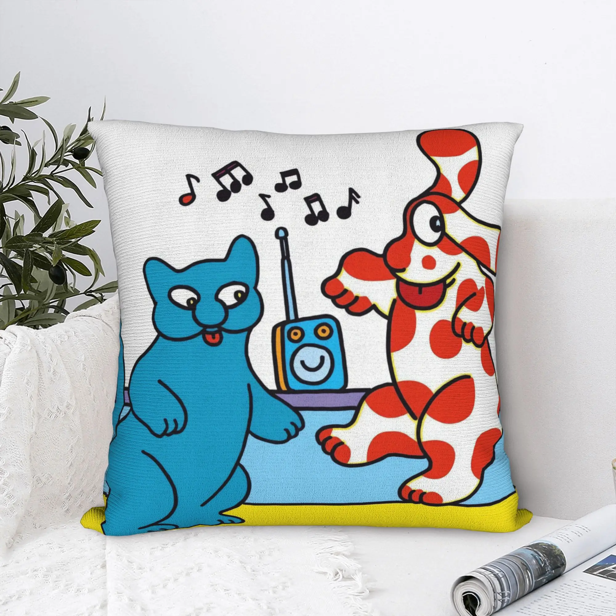 Cartoon La Pimpa Pillow Cover  Kawaii Pillow Case For Living Room Bed Chair Design Pillowcases Gift