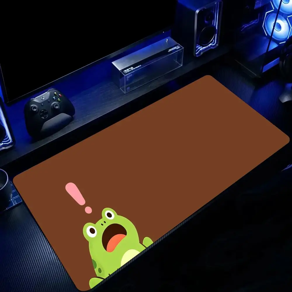 Quirky and cute frog Mouse Pad Large Computer Office Game Table Mats Rubber Anti-slip XXL Mouse Mat HDP Long Desk Pads Mauspad