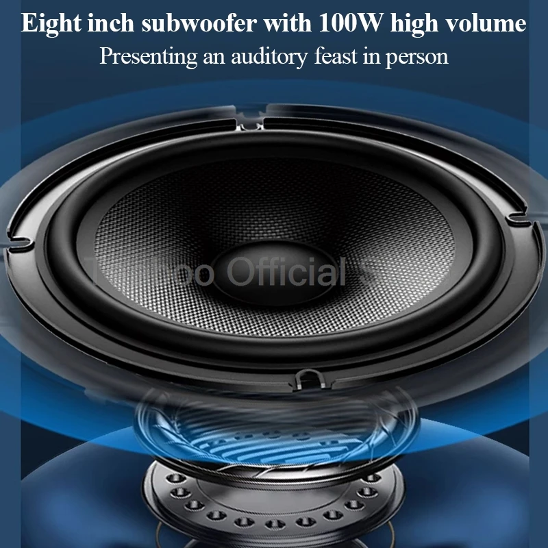 100W 기타 앰프 스피커 8인치 야외 스피커 6000mAh 8시간 재생 사운드 박스 리버브 딜레이 효과 AUX 악기 연습용