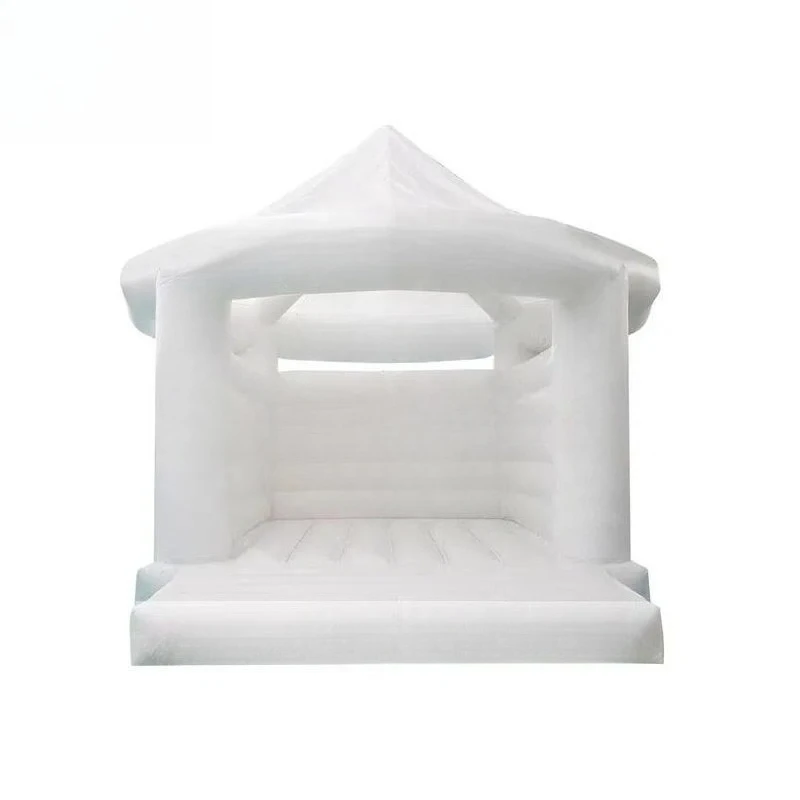 Commercial White Wedding Castle Inflatable Trampoline for Bouncy Castle