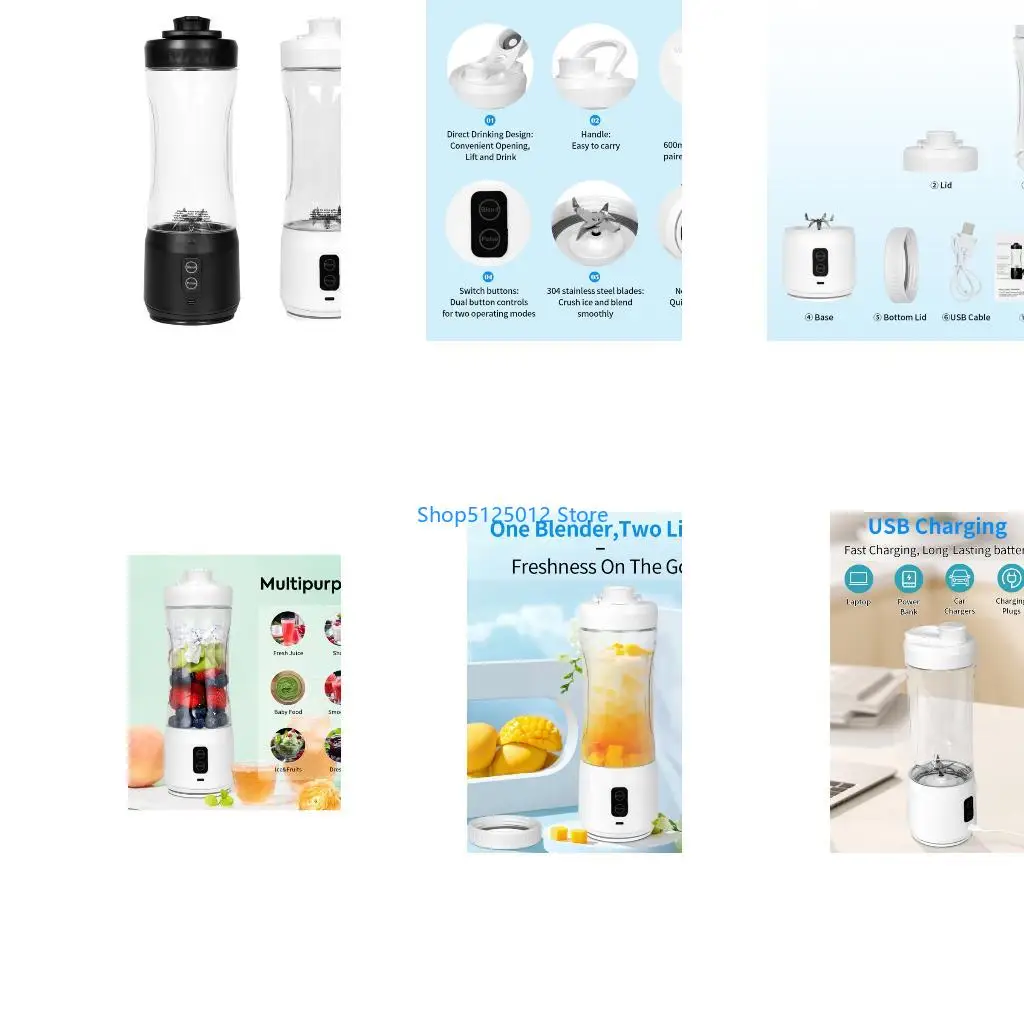 G8TC 600ml Portable Cup Electric Rechargeable Juicer Portable