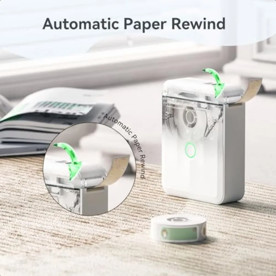 D110 Upgraded Version Mini Label Maker hine with Tape Portable Bluetooth Thermal Printer Sticker Labeler with Multiple Template
