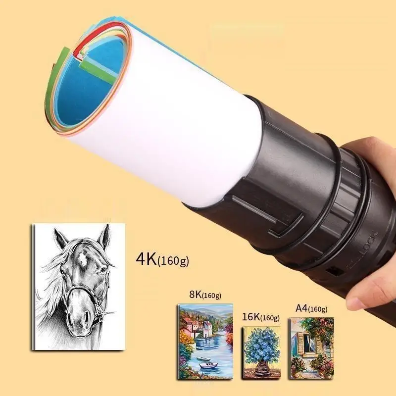 Plastic Art Storage Tube Box New Adjustable Scalable Painting: Cylinder With Shoulder Straps Drawing