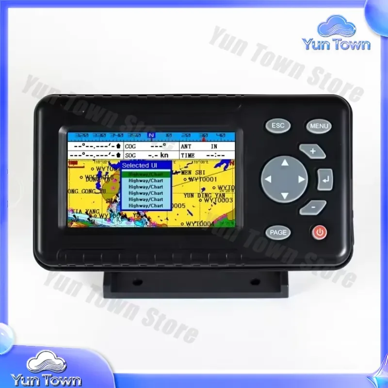 for YSP 4.3 Inch AIS Fishing Navigation System Marine Chart Plotter GPS BDS for Boats Fishing Vessels Kayaks Navigation Tool