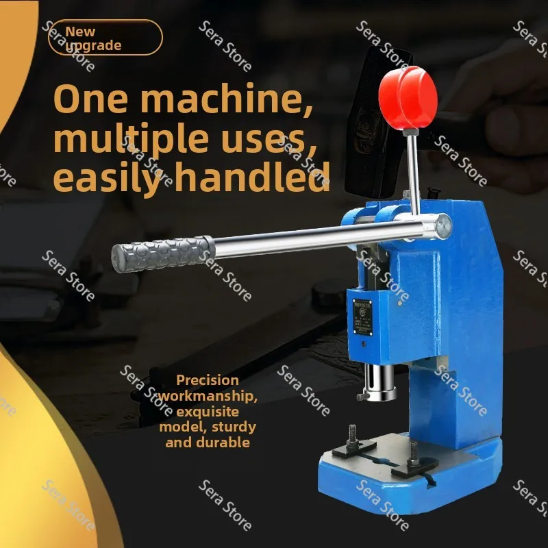 Portable Spring Loaded Hand Wrench Punch Press Mini Manual Pressing Equipment DIY Riveting Hole Punching Craft Tool