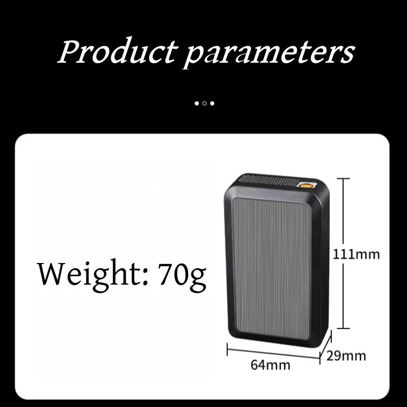 Pressure Resistant and Moisture-proof USB Charging Cigarette Case Lighter Metal Windproof Cigarette Case Tungsten Lighter 20 Pce