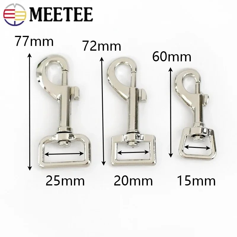 5/10/20Pcs 15/20/25mm Metal Lobster Buckle Snap Hooks Dog Leash Collar Keychain Trigger Clip Swivel