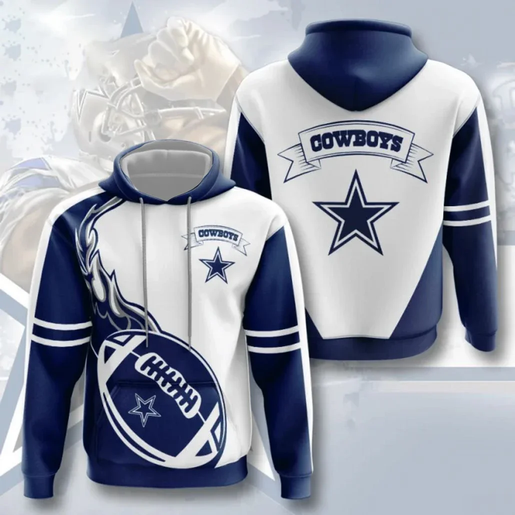 

2025 Spring and Autumn New Dallas Denim Full Body Printed Hoodie 3D Printed High Quality Fashion Adult Children's Pullover moto