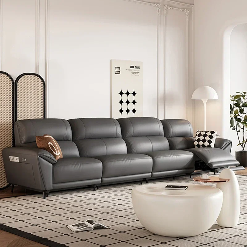 #Ergonomic European Living Room Sofas Filler 3 Seater Lounges Recliner Electric Sofa Lazy Luxury HouseSillon Cama Home Furniture