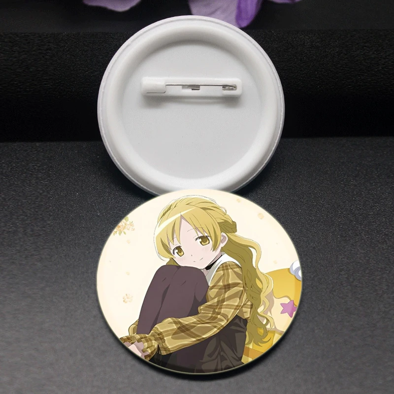 Mami Tomoe Cartoon Brooches  Cute Cosplay Pins Backpack Shoes Jewelry Accessories Gifts Anime Puella Magi Madoka Magica Badge