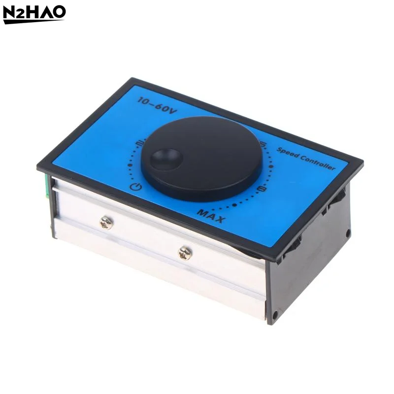 1/2/3PCS DC 10-60V 20A DC Motor Speed Controller Driver Soft Start Stall Low Voltage Protection 15KHz PWM 0-100% Speed Regulatio