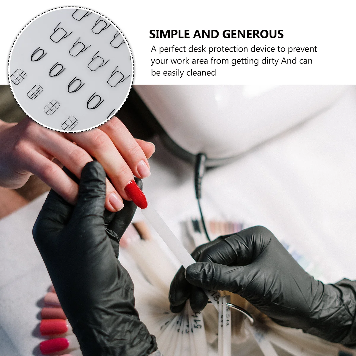 مسمار الفن سيليكون حصيرة مانيكير حصيرة ختم لوحة البولندية وسادة ملصق مائي دليل حاكم تخزين سهل التنظيف (نمط ب) #2