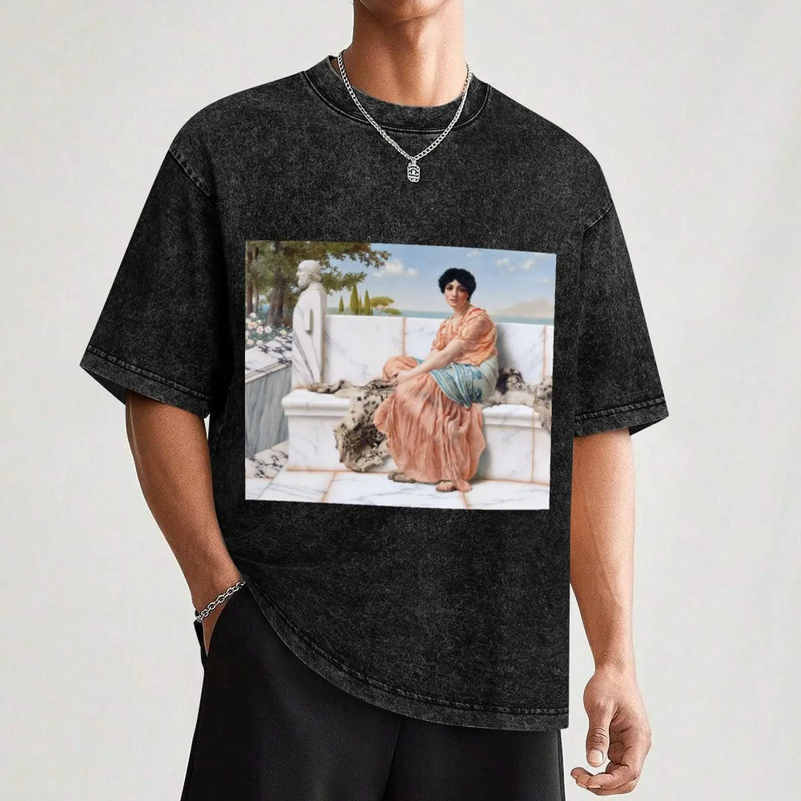 In the Days of Sappho -John William Godward - 1904 T-Shirt Breathable Sportswear T-Shirt for Men view 3