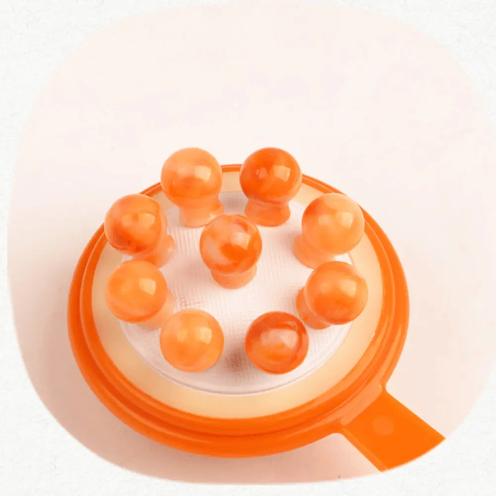 2Pcs Plastic Massage Hammer with Roller Ball Design for Neck Shoulders Back Waist Legs Head Portable Therapy Stick Promotes