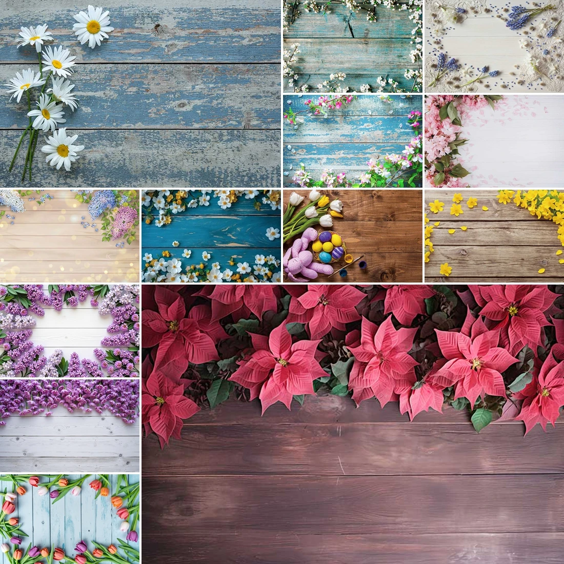 

MOON.QG Wedding Flower Wood Wooden Floral Photography Backdrop Wallpaper Decoration Birthday Photo Shooting Accessories Party