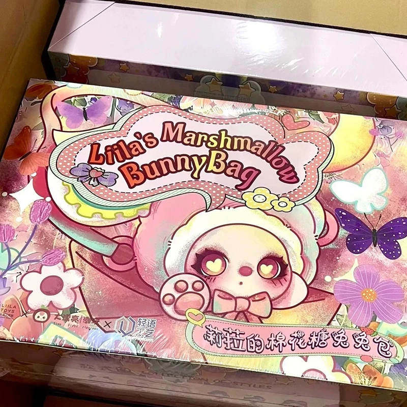 

Подлинная слепая коробка Liila'S Marshmallow Bunny Bag Series Mystery Box Kawaii Виниловая плюшевая сумка через плечо Модная игрушка Кукла Подарки