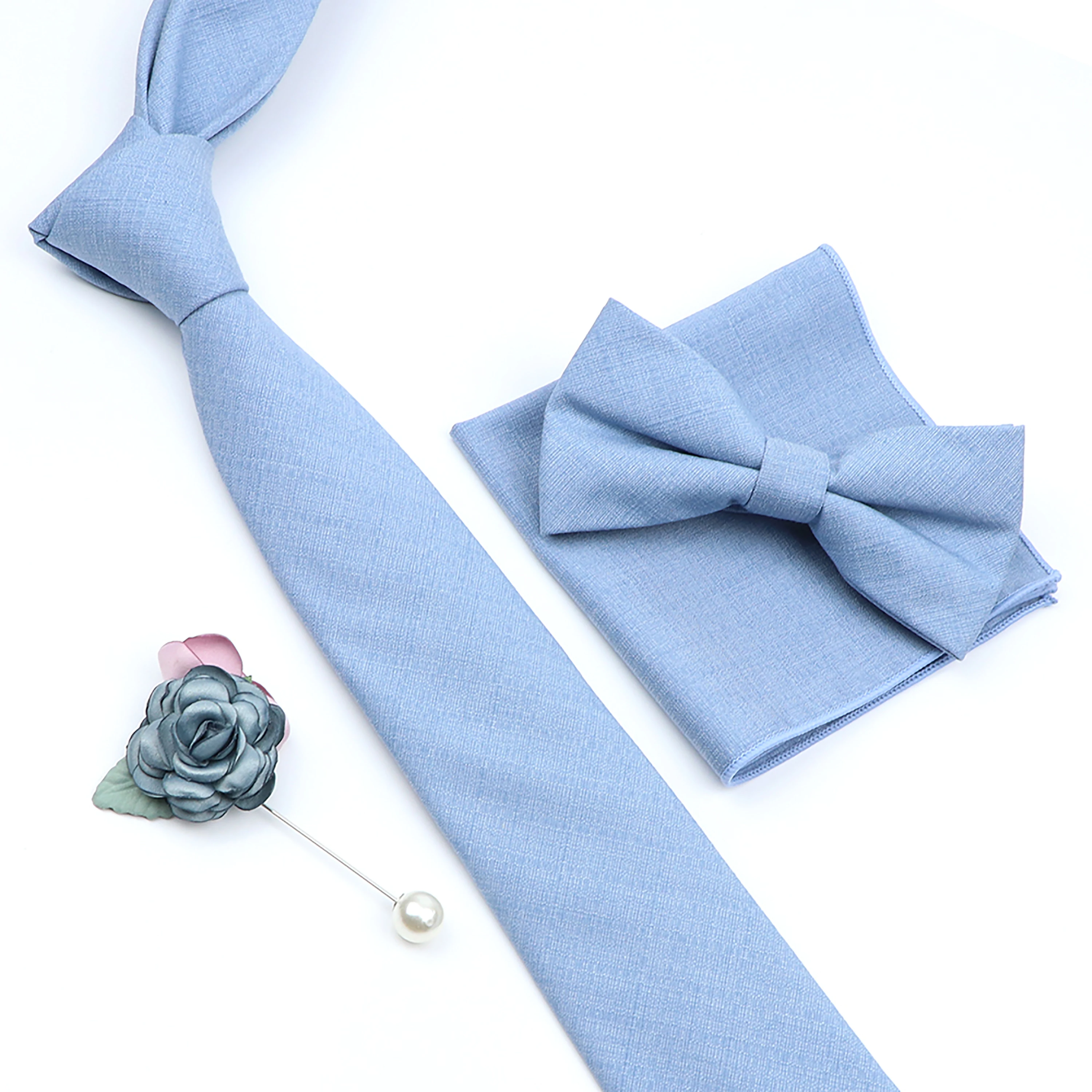 Đẹp Màu Phối Thổ Cẩm Bộ Nam Dệt Sợi Nơ Bowtie Hoa Lapel Pin Cưới Phù Hợp Với Áo Sơ Mi Skinny Cổ phối Phụ Kiện