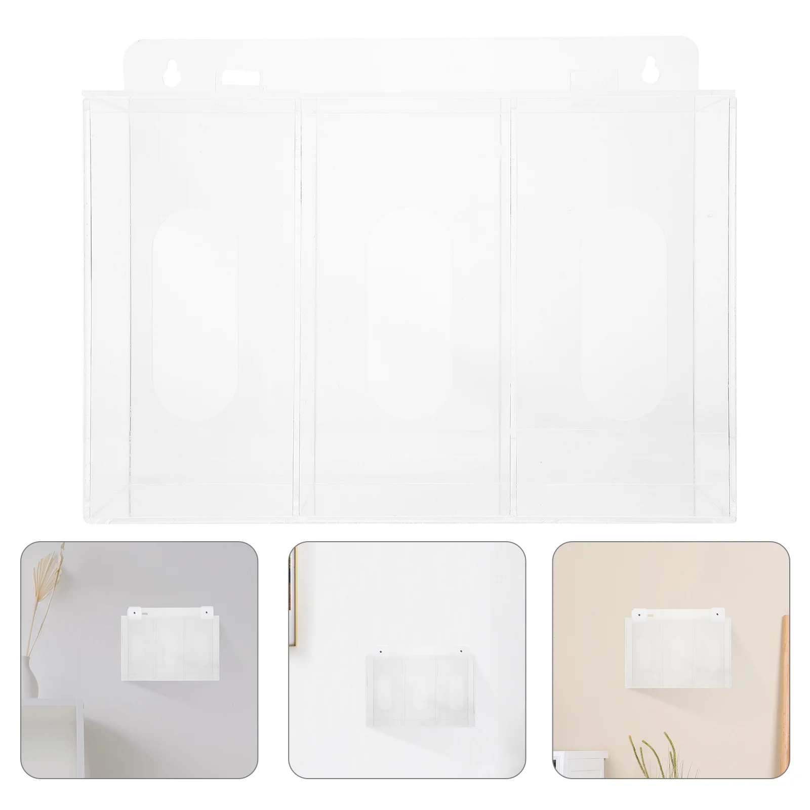 Glove Storage Box Wall Gloves Dispenser Acrylic Mask Holder Mount Container The Mitten