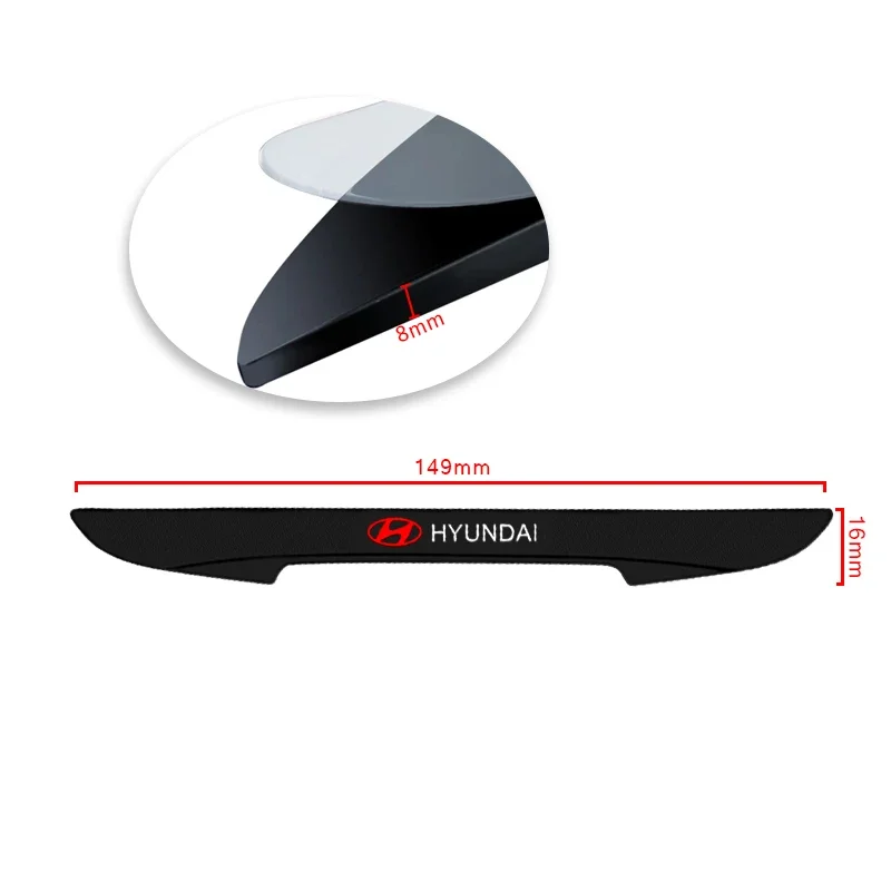 4 قطعة حافة باب السيارة المضادة للتصادم بار ملصقات سيليكون حماية قطاع لشركة هيونداي I30 فيلوستر كونا I10 I35 إلنترا سانتا في