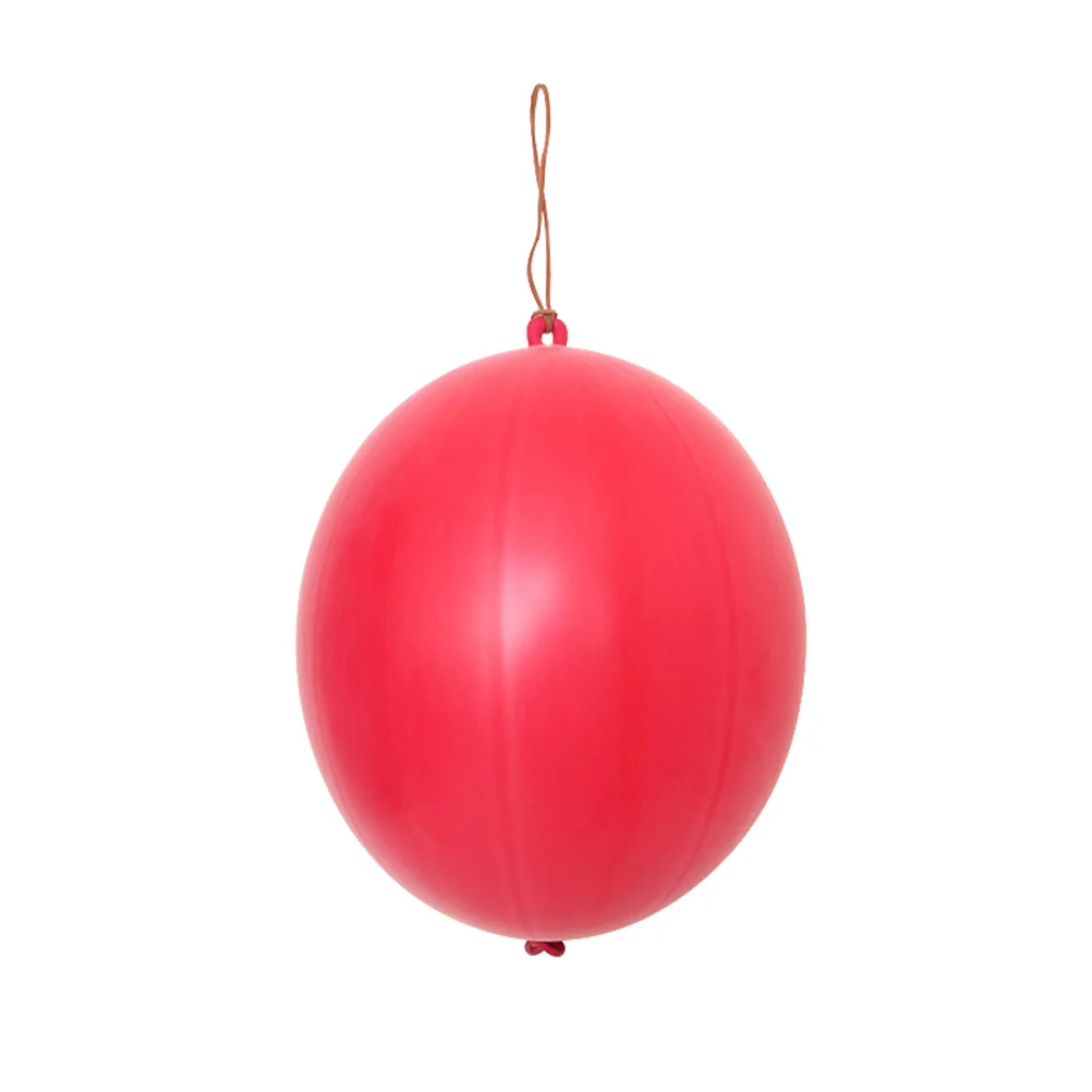 

12Pcs Neon Latex Punch Balloons Rubber Band Handles Birthday Party Punch Ballons for Fun Activity