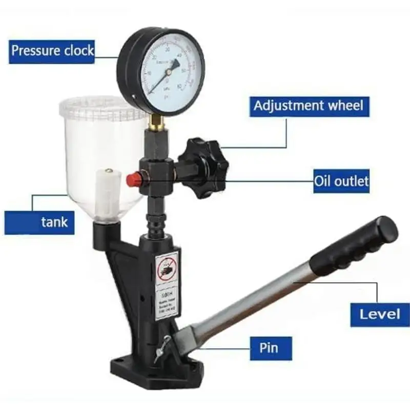 Large Capacity Oil-Burning Injection Tester 8000 Gauge For Engine Diagnostics