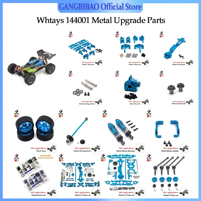 

Aluminum Metal Front&Rear Shock Absorber for 1/14 WLtoy 144001 1316 RC Car Crawler Short Course Truck Upgrad Part