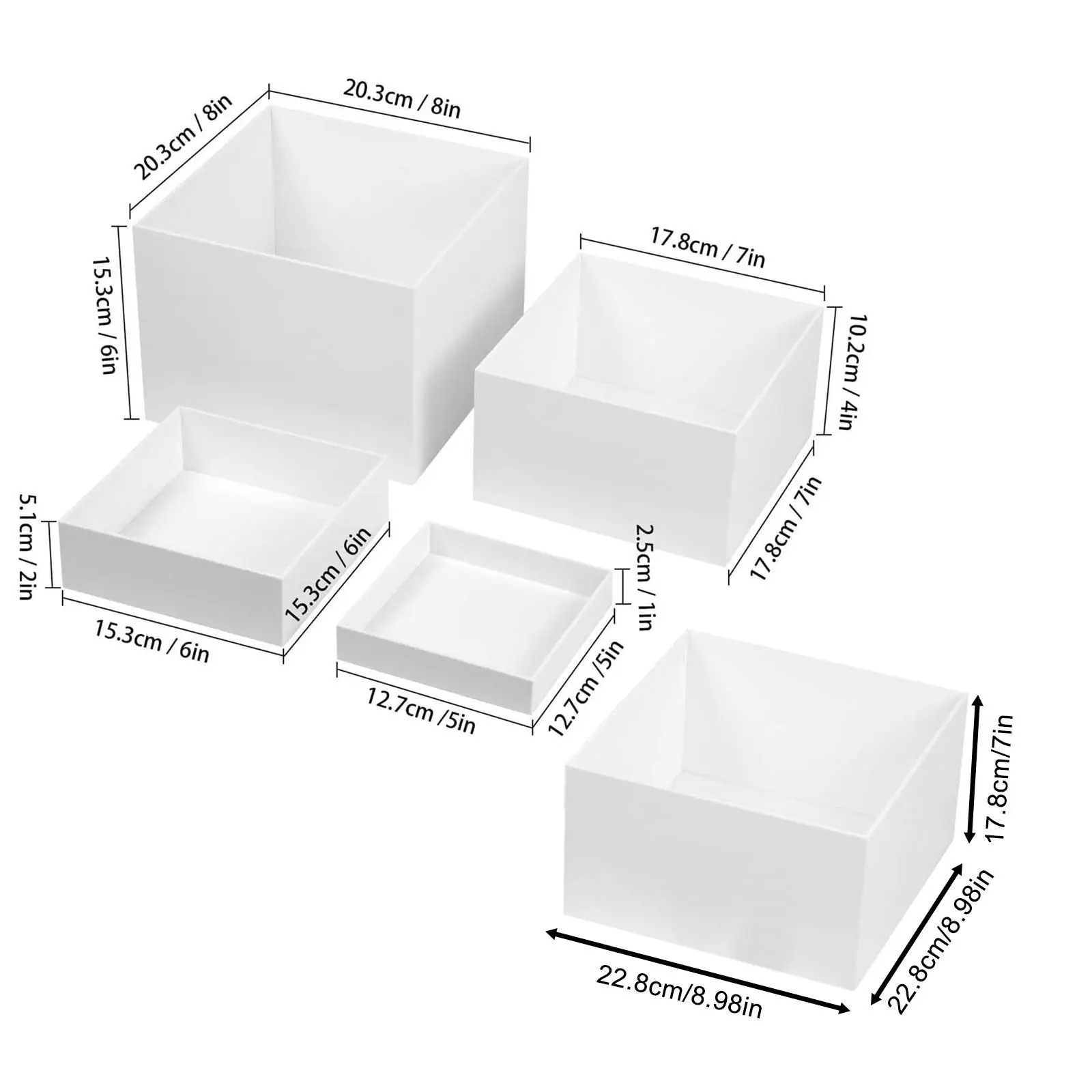 Acrylic Dessert Table Display Set with Hollow Bottom Nesting Risers for Buffet Food Platters Cupcake Candy Wedding Party