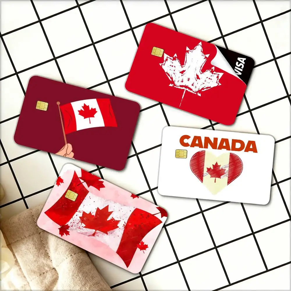 

Canada Maple Leaf National Team Waterproof Film Skin Cover Credit Card Stickers Debit Front Bank Bus Pass