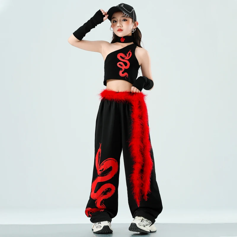 Hip Hop Dancing Kids Ballroom Street Dance Pants Girls Streetwear Children Jazz Cheerleader Costumes Teens Stage Clothes Sets