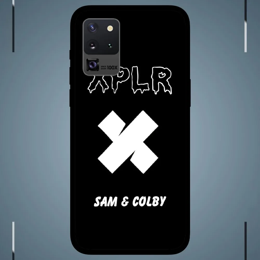 S-Sam and C-Colby X-XPLR Phone Case For Samsung Galaxy S24 S23 S22 S21 S20 FE Note 20 Ultra 5G Black Phone Case