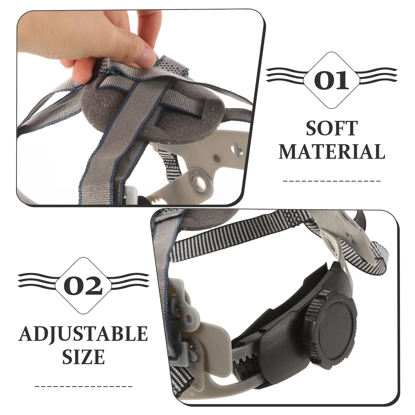 بطانة القبعة الصلبة، قبعة أمان قابلة للطي، تعليق، حزام الذقن لعمال البناء، ملحقات القبعة الصلبة