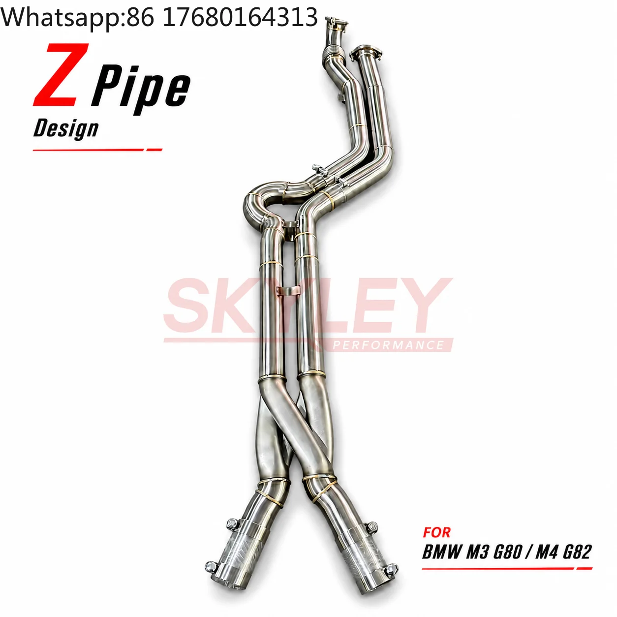 For OEM Stainless Steel Equal Length Mid Pipe for BMW M3/M4 G80/G82 3.0T 2021-2026 Exhaust Middle Pipes with 3D Printing Z Pipe
