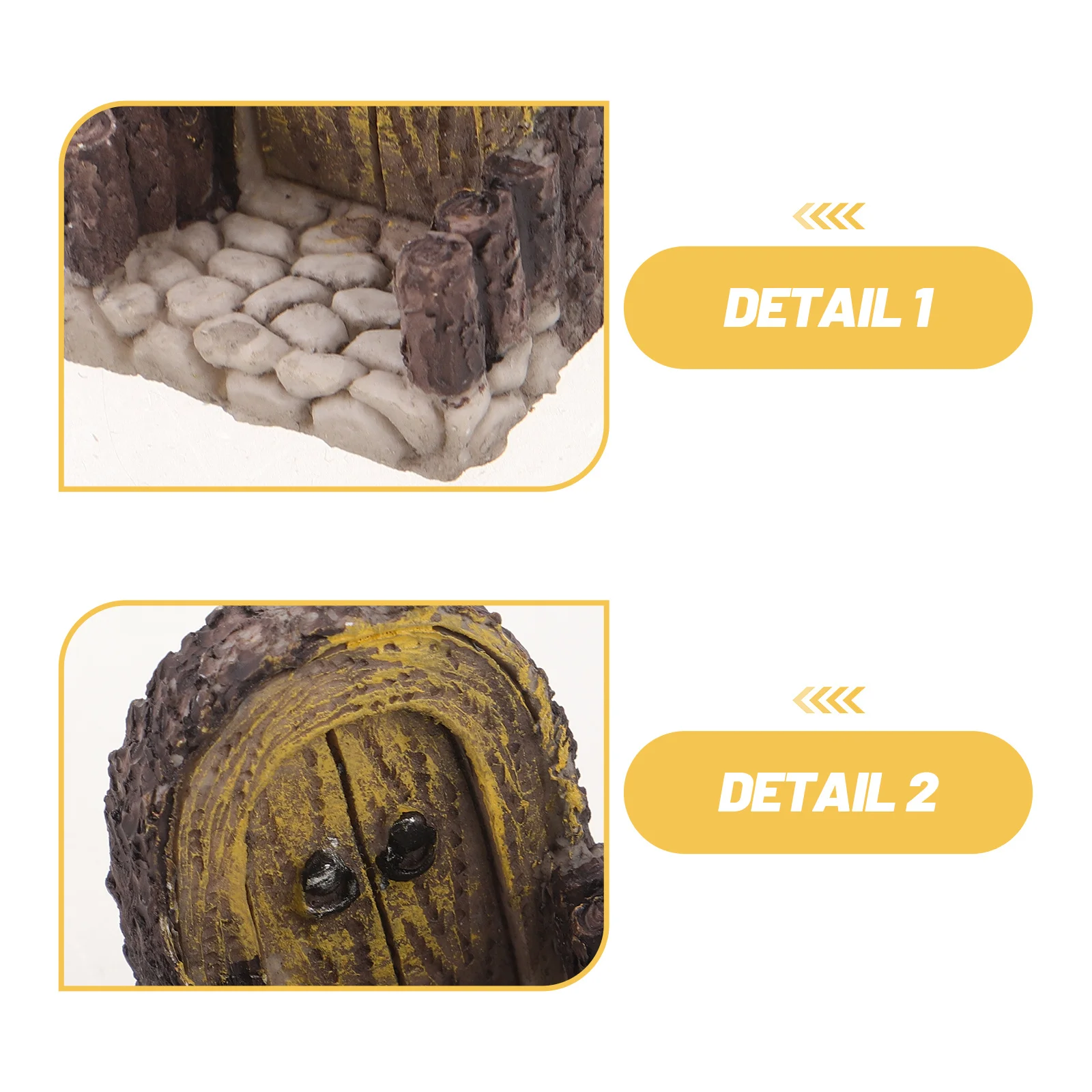 2 шт. миниатюрная сказочная садовая дверь из натурального дерева арочный дизайн для наружного декора эльфа гнома Хоббит дерево ворота микро пейзаж бонсай