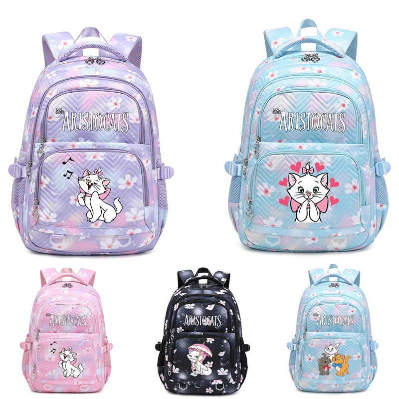 

The Aristocats Marie Floral Fasion Women Backpack Female Portable Waterproof Travel Bag Teenage Girls Students Bookbag Mochila