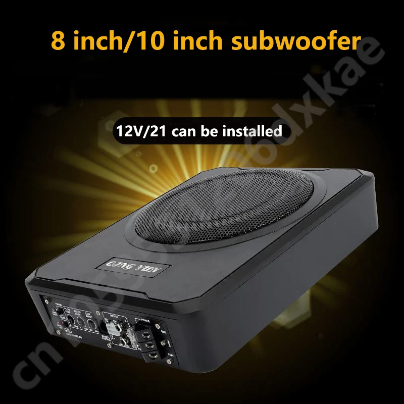 

10inch 600W Car Subwoofer HIFI Slim Under-Seat Bass Powered Car Speaker Subwoofer Power Amplifier Speaker Audio Processor