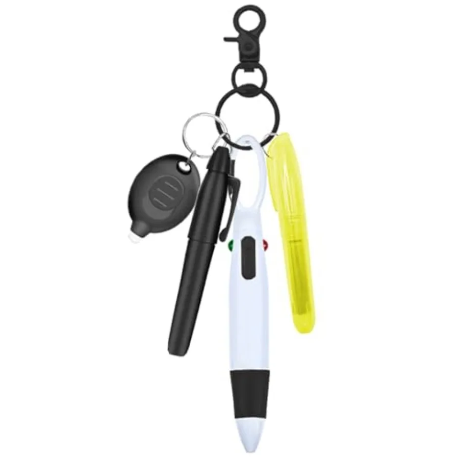 

Nurse Pen Set, Badge Reel Pen Include Highlighter, Permanent Marker, LED Keychain Flashlight, Ballpoint Pen, and Nursing Keycha