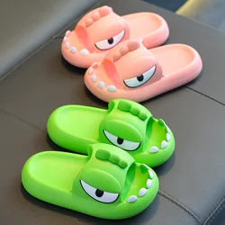 Shevalues Cute Baby Shoes Summer Boys Girls Cartoon Sandals Indoor Kids Dinosaur Slippers Antiskid Beach Shoes Bathroom Slides