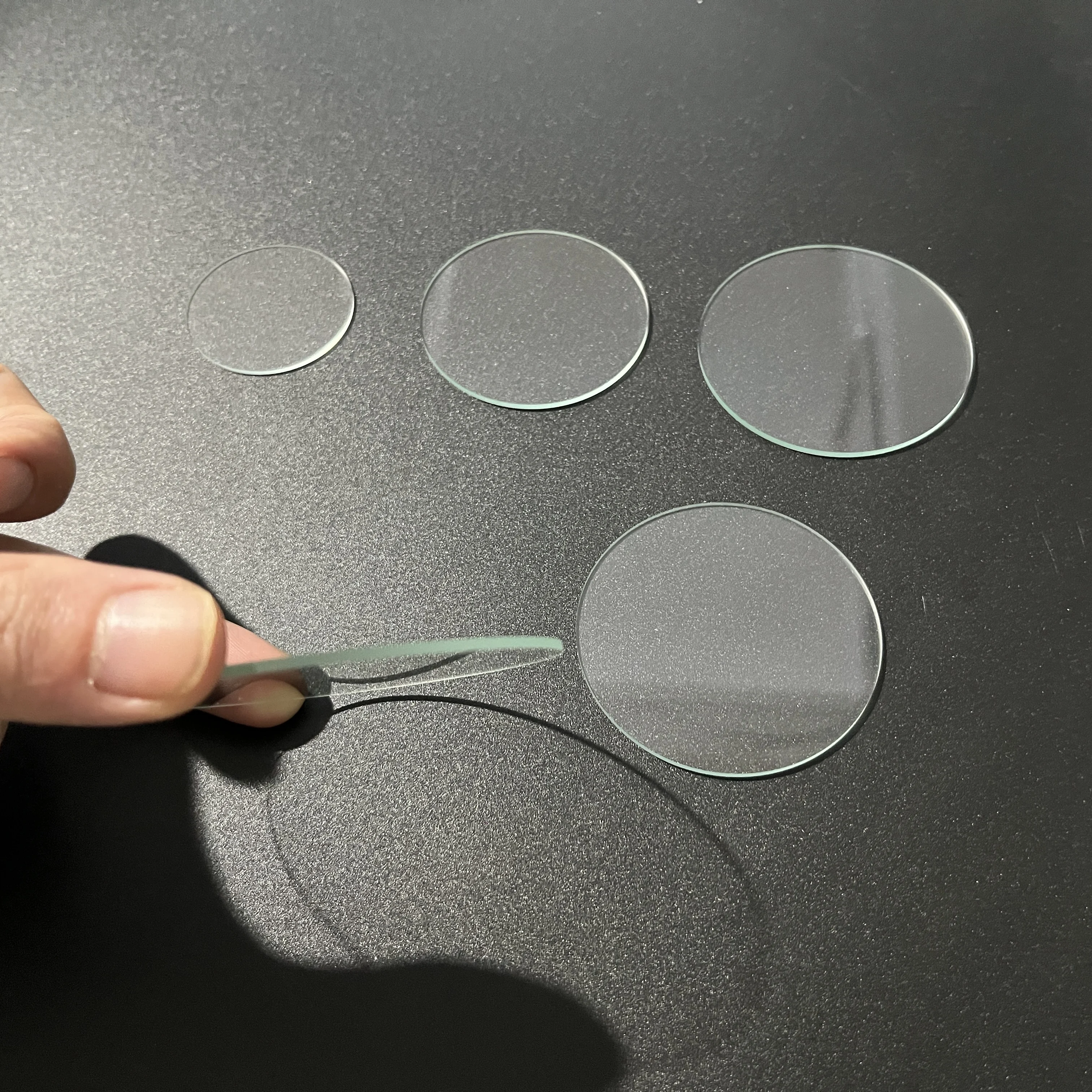 2pcs Diameter 40/46/49.5/54.5/60/62/73mm Flat Glass Lens Transparent Round Glass Sheet for CCTV Camera Casing CCTV Accessories