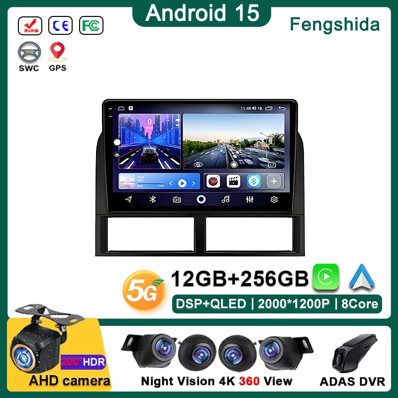 

Android 15 Car DVD For Jeep Grand Cherokee II WJ 1998-2004 Multimedia Player Stereo Head Unit GPS Navigation No 2din DVD 5G Wifi
