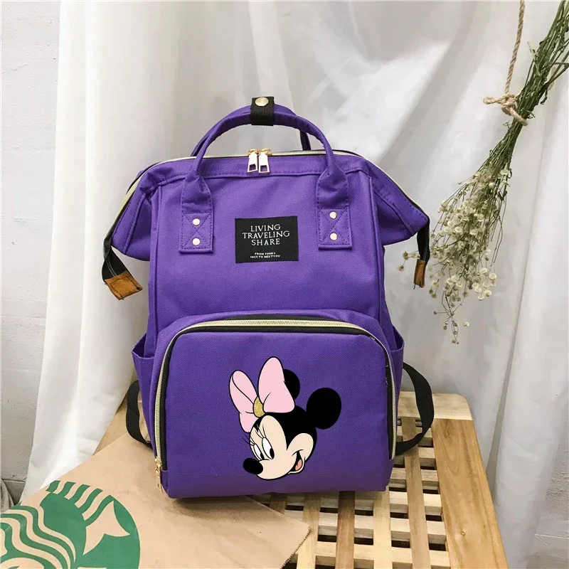 Mickey Mouse Minnie Disney Backpack Parent Maternity Nappy Bag Large Capacity Milk Thermal Bags Baby Infant Care Storage Pack