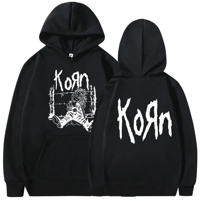 Rock Band Korn 1994 Rag Doll Neidermeyers Hoodie Men's Vintage Metal Gothic Oversized Long Sleeve Sweatshirts Hip Hop Streetwear