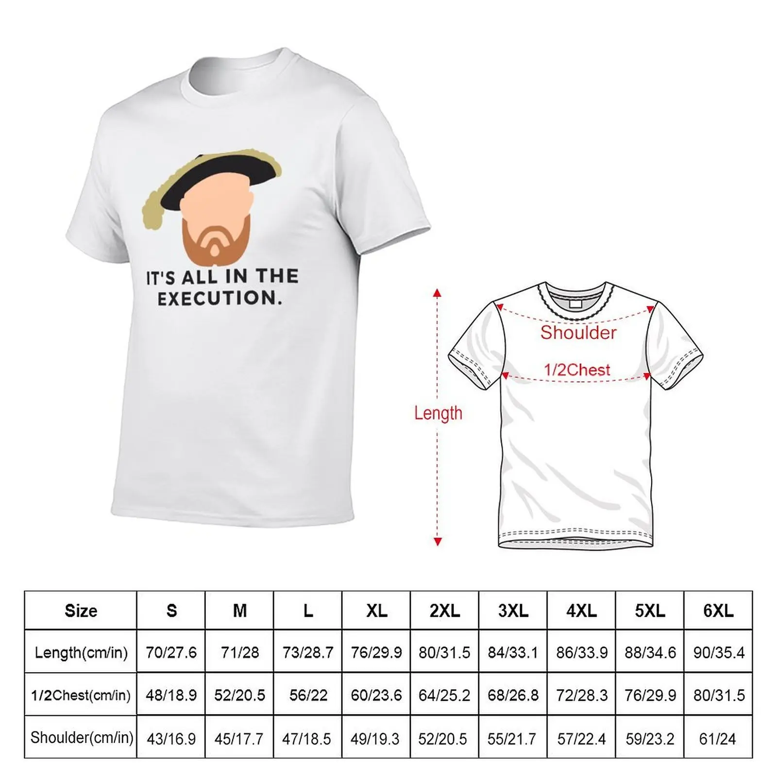 It's all in the execution. - Henry VIII/Tudors/History Buff/History Lover/History Stickers/History Nerd/History Teade T-Shirt