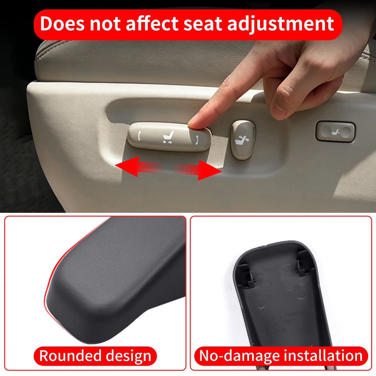 For Toyota Prado 120 LC120 J120 2003-2009 Seat Track Cover Rail Protector Dirt Guard Interior Protection Modification Accessorie view 6