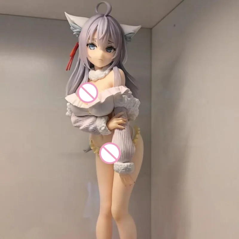 

Furyu Tenitol Ellie Alia Figurine White Fox Ear Anime Girl Figure Off Shoulder Outfit Desktop Decor For Anime Collectors