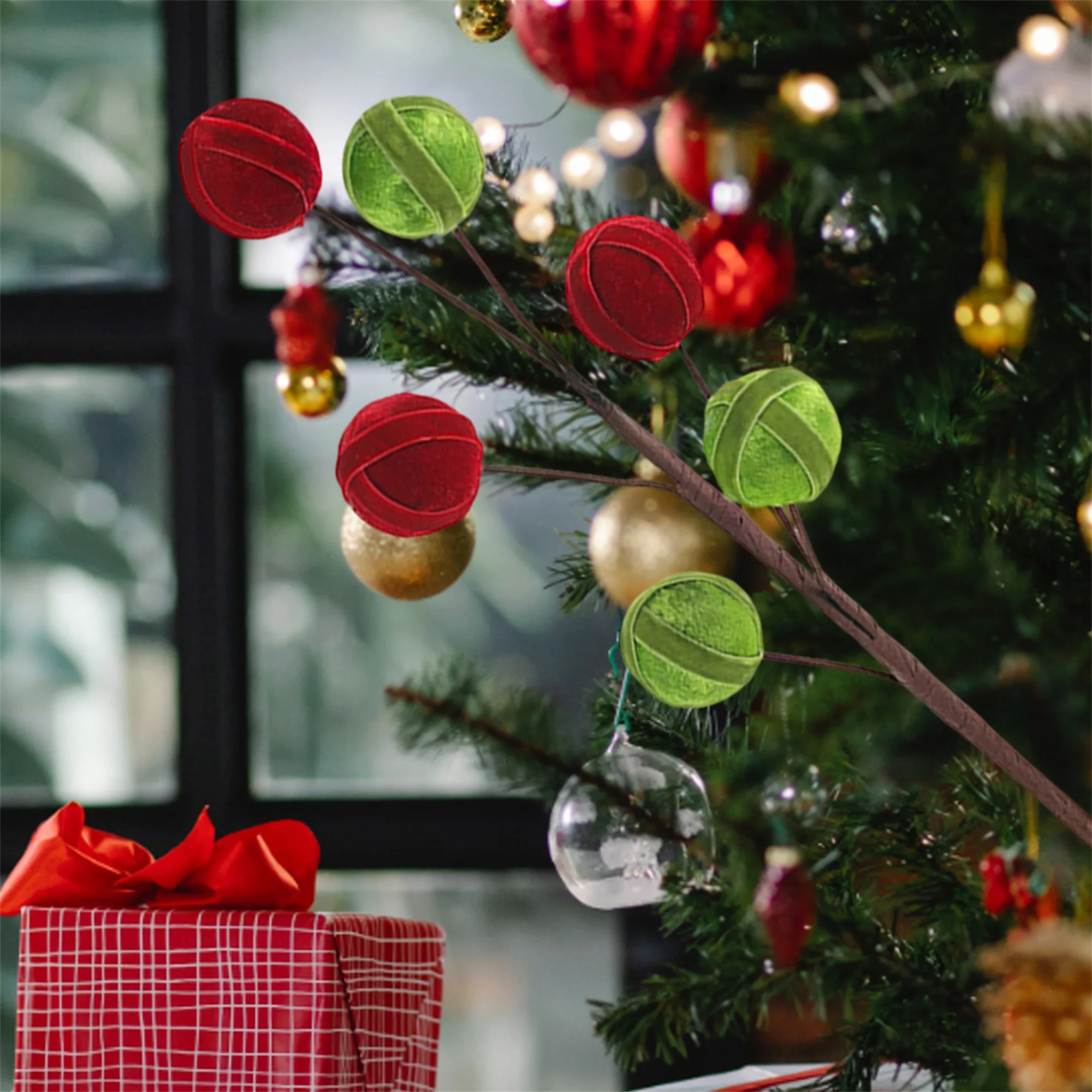 Christmas Tree Pick Foam Ball Tree Branches Christmas Stems for Holiday Tree Home Decorations