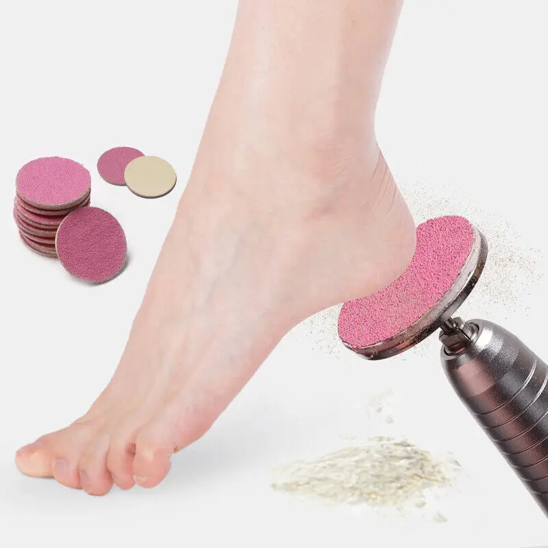 50pcs/Bag 80 Grit Disc Electric Foot File Dead Hard Skin Callus Remover Replaceable Sandpaper Professional Pedicure Tools