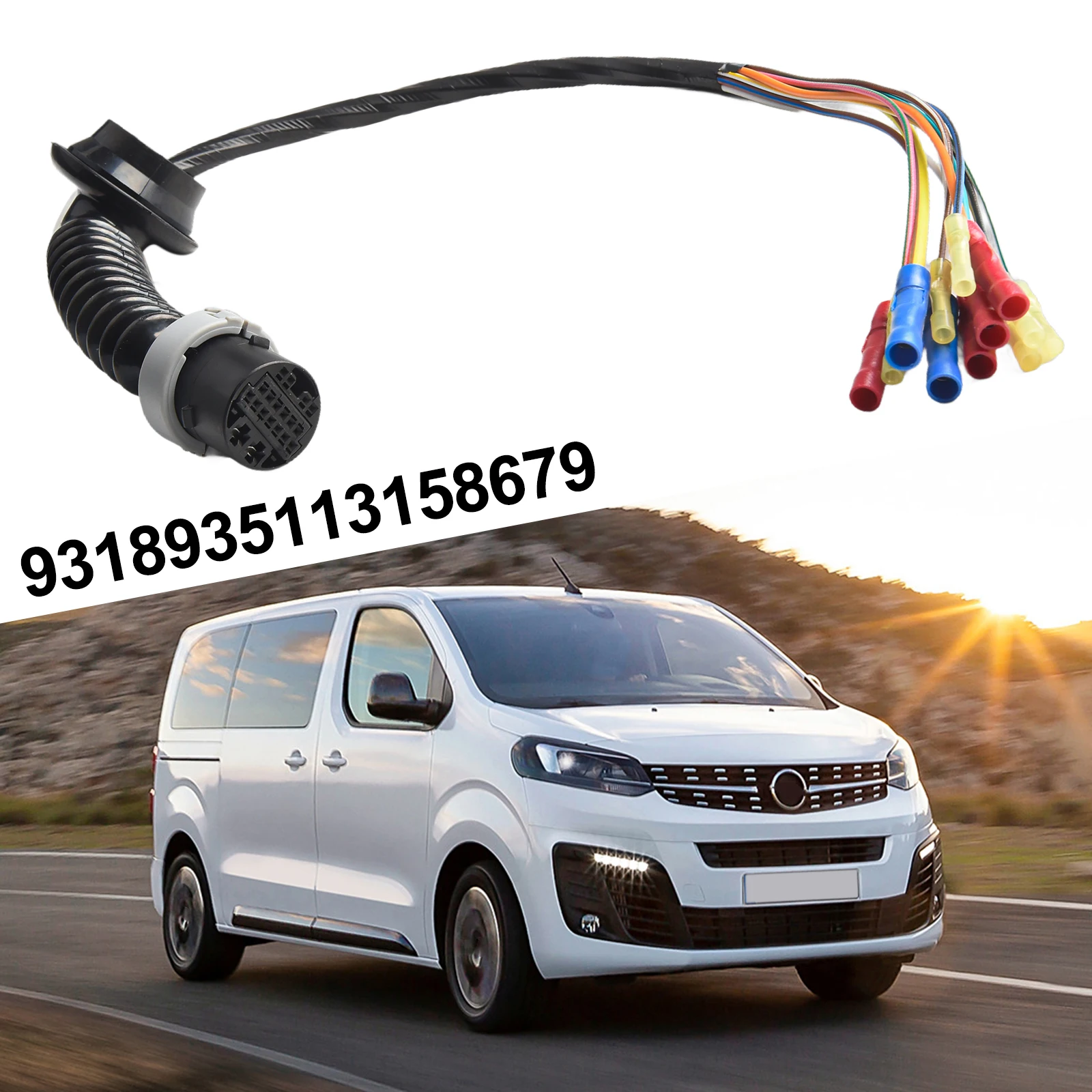 Rear Door Wiring Harness for Opel For Vauxhall For Zafira B 2005 2014 OEM 93189351 13158679 Replacement Part with ABS Material